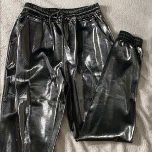 Pleather joggers
